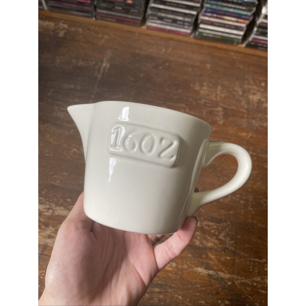 Home Essentials 1 Cup 16 Oz Measuring Bowl Kitchen Stoneware